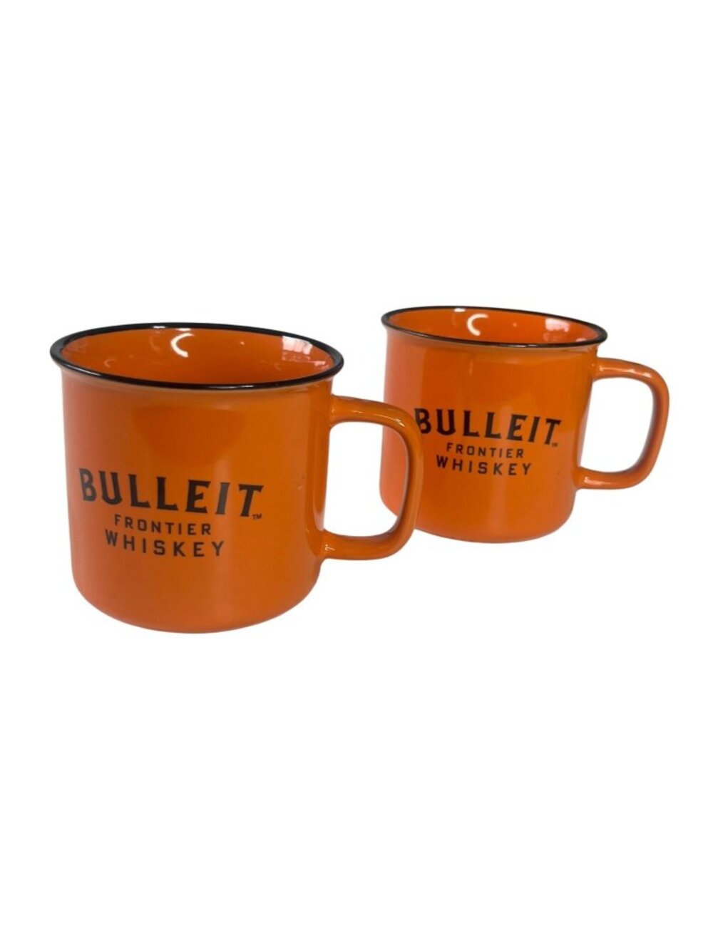 Bulleit Frontier Whiskey Coffee Mug Set of‎ 2 Orange
